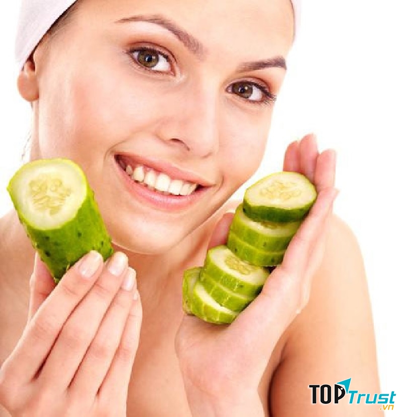 Dưa chuột có tác dụng giảm vết thâm nám, mụn trên bề mặt da