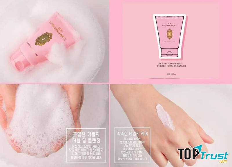 3CE Pink Boutique Bubble Foam Cleanser