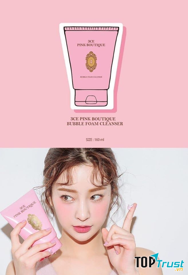 3CE Pink Boutique Bubble Foam Cleanser