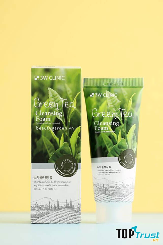 3W Clinic Green Tea Cleansing Foam