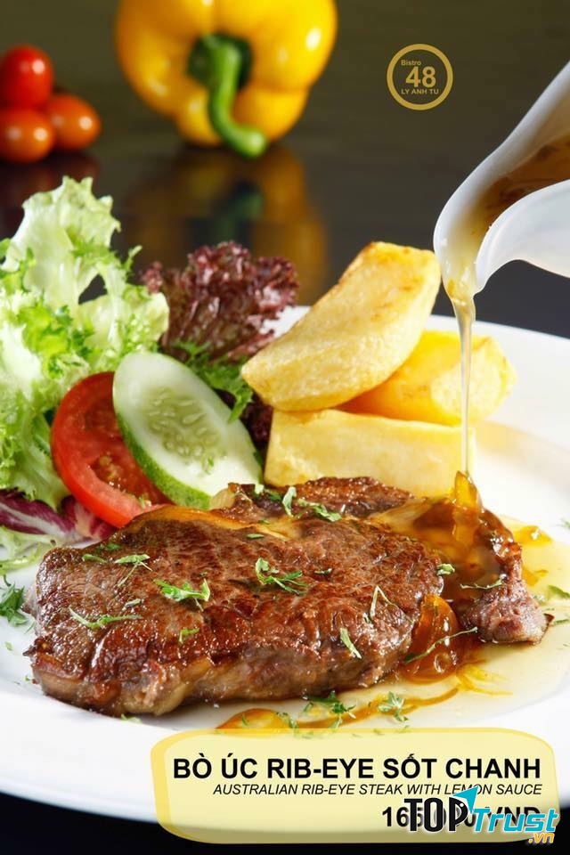 Bò úc Rib-eye sốt chanh