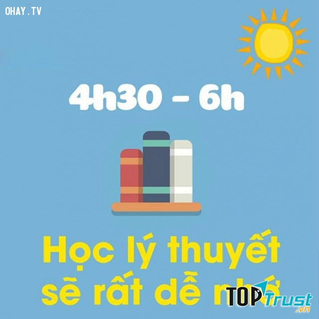 4h30 – 6h : Học lý thuyết