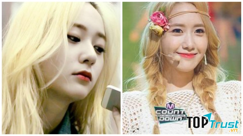 Tóc màu vàng được Yoona và Krystal trưng dụng trong những lần quảng bá