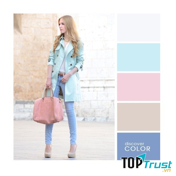 Gợi ý phối màu trang phục: Màu pastel.
