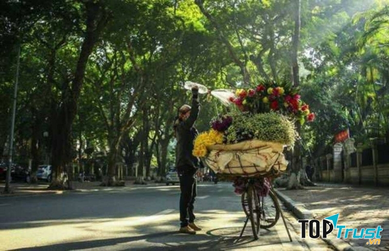 Hình ảnh người bán hoa