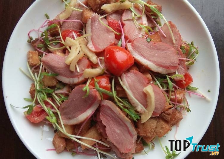 Lườn ngỗng trộn rau mầm