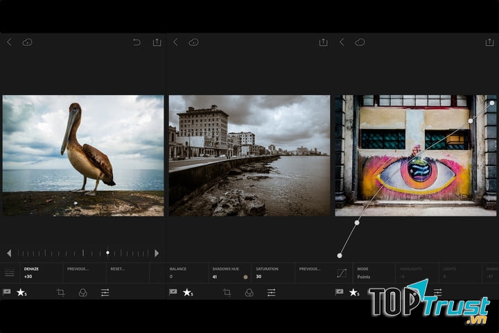 Ứng dụng chỉnh sửa ảnh Photoshop Lightroom