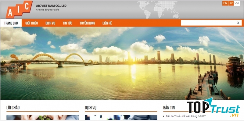 Website của AIC Vietnam