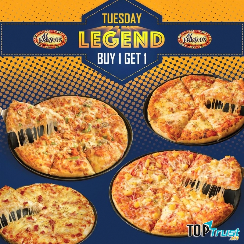 Tận hưởng pizza ngập tràn cheese và toppings cùng ưu đãi hấp dẫn