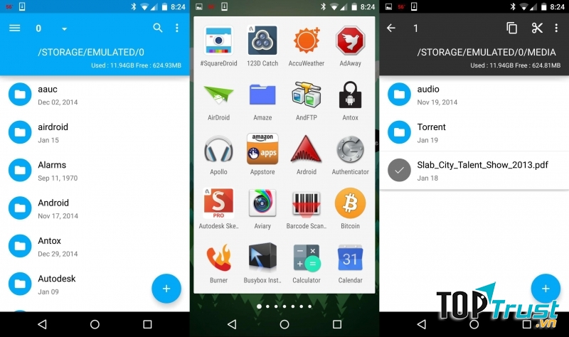 Giao diện Amaze File Manager.