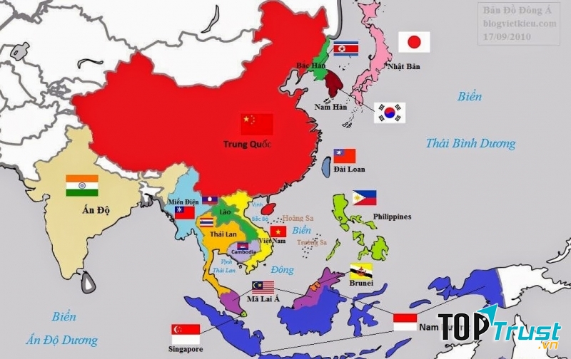 Ấn Độ trên bản đồ thế giới