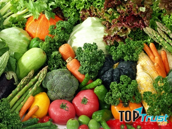 Rau củ quả bổ sung chất sơ và vitamin