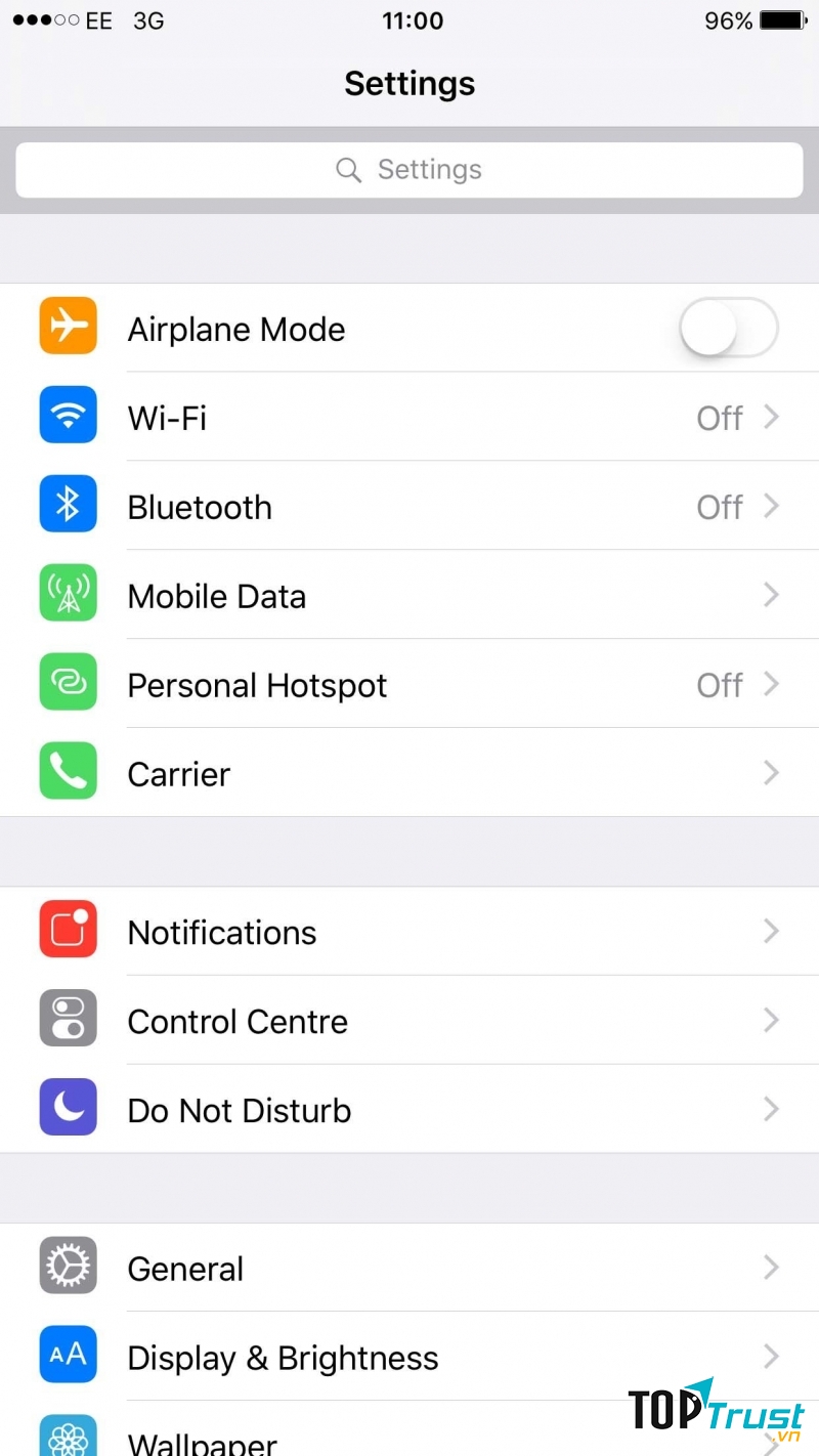 Ẩn những ứng dụng không thể gỡ