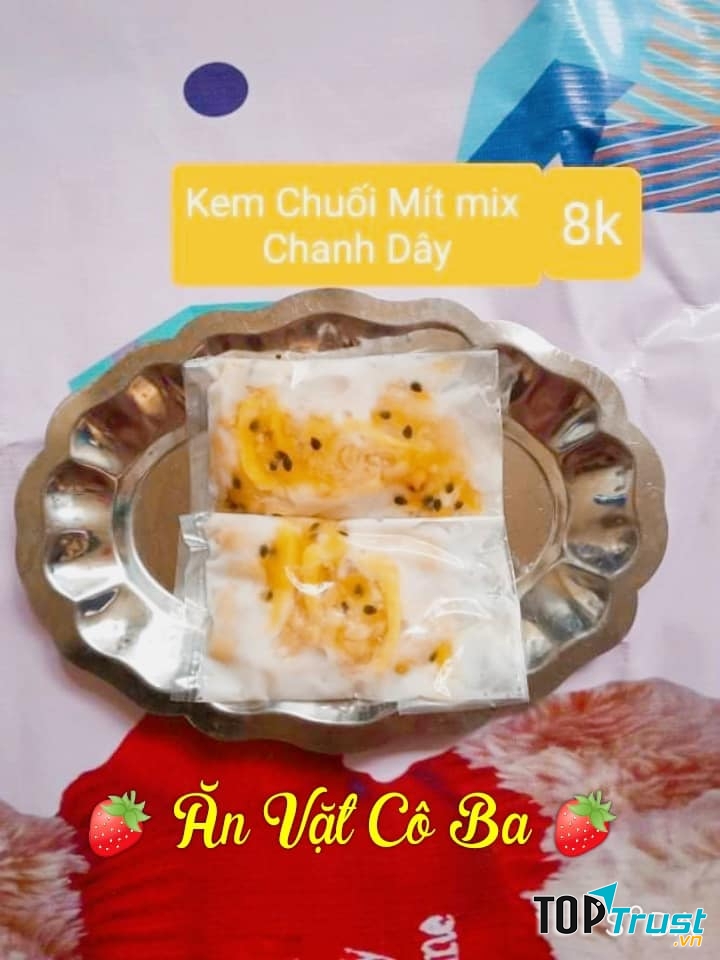 Kem chuối mix chanh dây