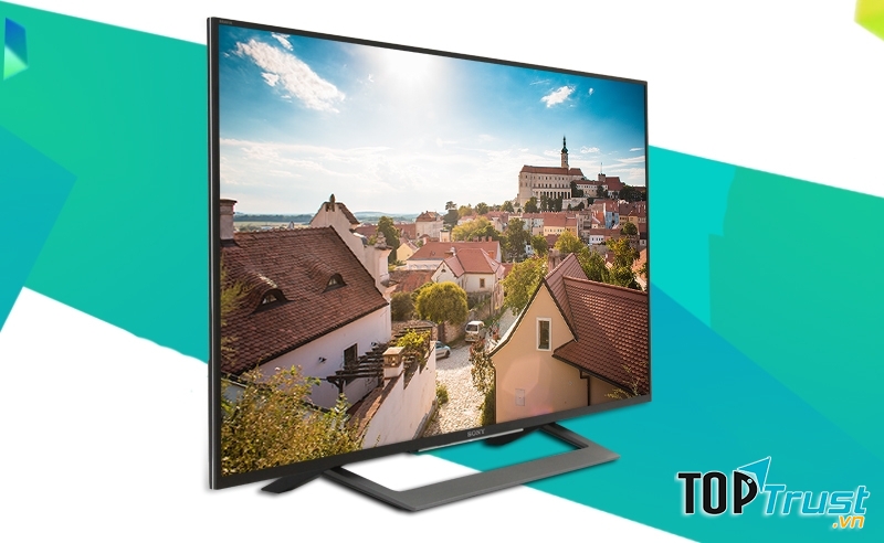 Android tivi Sony KD 43X8000D 43 inch nổi bật với thiết kế đơn giản mà ấn tượng, hiện đại