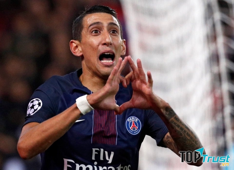 Hình ảnh ăn mừng quen thuộc của Di Maria