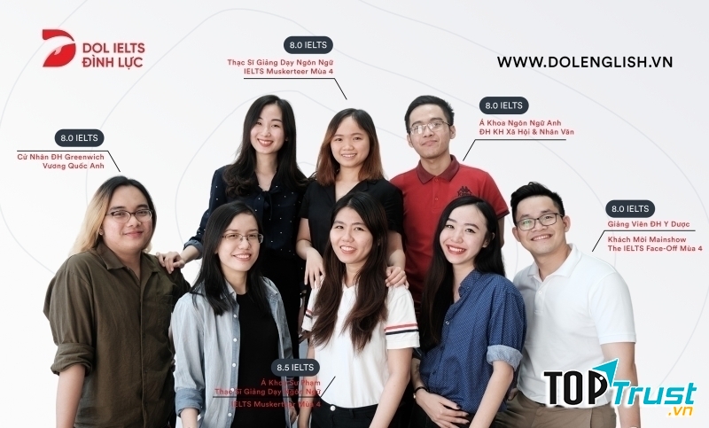 Tập thể các giáo viên tại DOL English - IELTS Đình Lực
