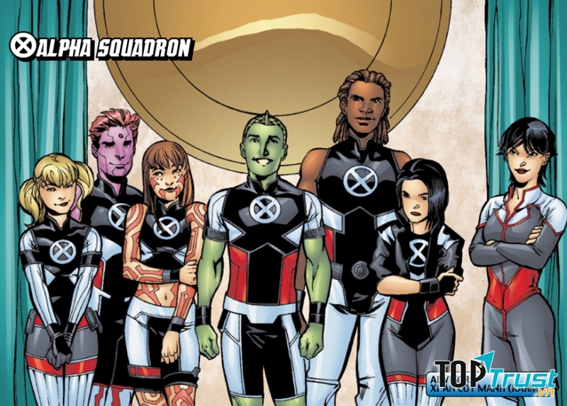 Anole (giữa) và các bạn cùng giáo viên hướng dẫn Karma