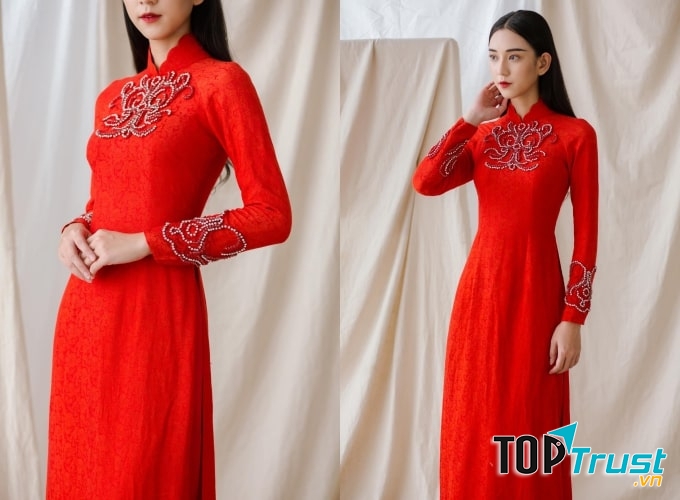 Áo dài cưới Cẩm Tú