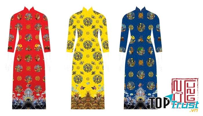 Trưng bày và bán các sản phẩm áo dài đẹp do Nữ cung thiết kế và sản xuất