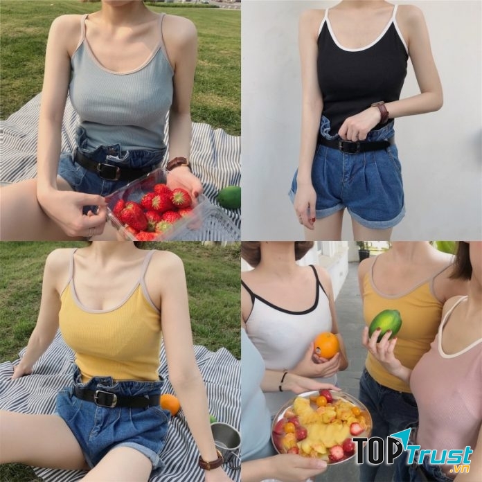 Không có gì hoàn hảo cho mùa hè hơn là một chiếc áo hai dây và chiếc short jeans thật cá tính.