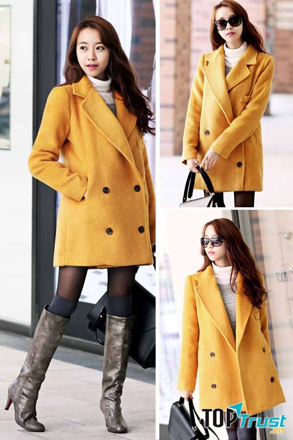 Mẫu áo dạ nữ hot trend của 2020