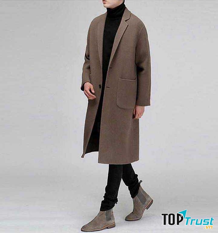 Áo dạ nam màu rêu mang lại vẻ thanh lịch, trẻ trung