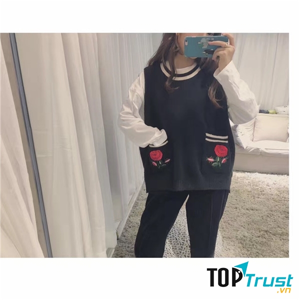 Len gile kết hợp cùng phông dài tay basic