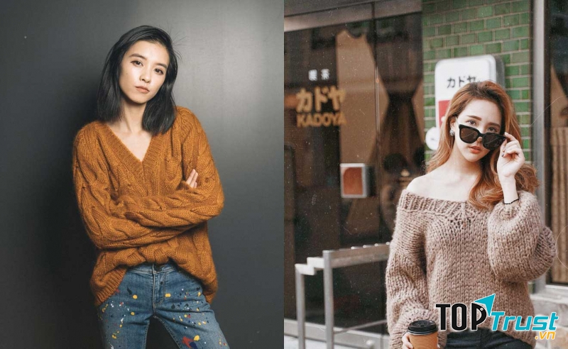 Áo len màu tươi sáng