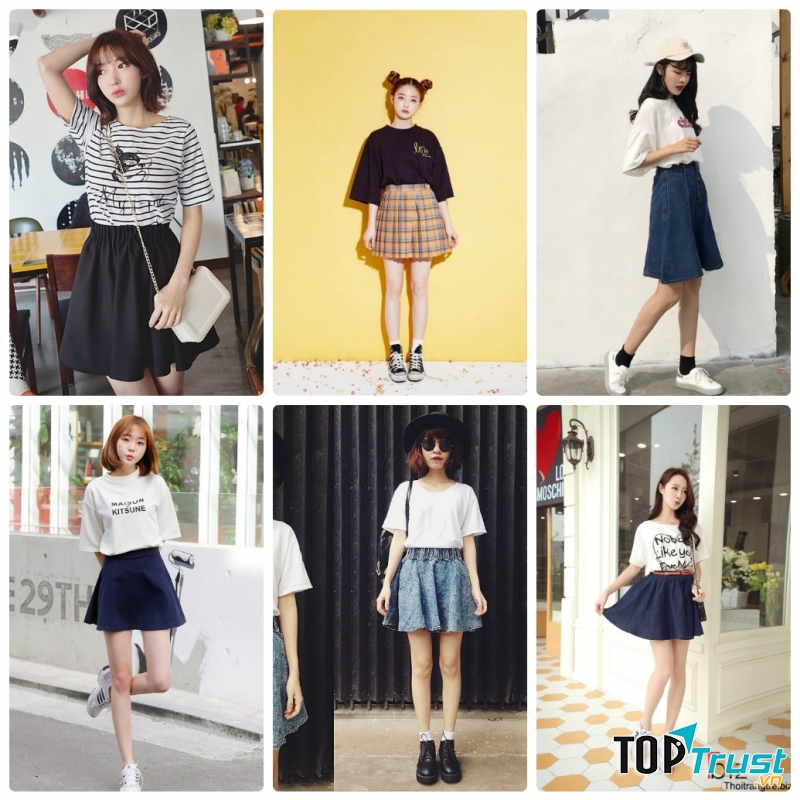 Với những chiếc váy ngắn trông bạn thật năng động, trẻ trung. (nguồn internet)