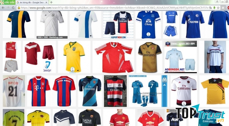 Aobongda.net với đa dạng mẫu mã, màu sắc các loại áo bóng đá