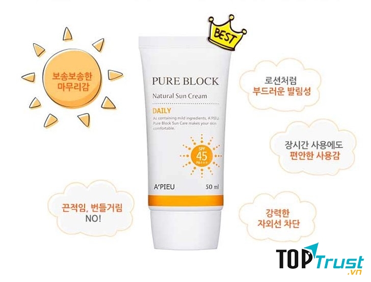 Sản phẩm chống nắng tốt, không gây nhờn rít da