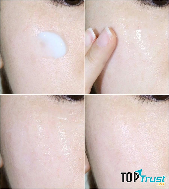   Chất mask màu xanh trong mát mẻ, dịu nhẹ như nước, vừa apply lên da đã thấy mát rượi.