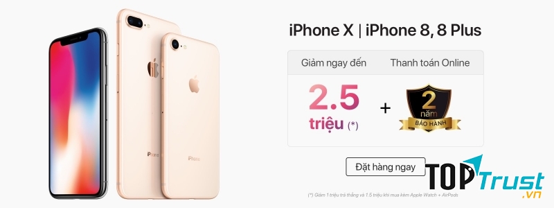 Iphone X và Iphone 8/8+