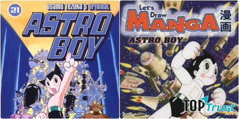 Bìa các tập truyện Astro Boy.