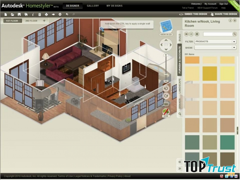 Thiết kế nội thất với phần mềm Autodesk Homestyler