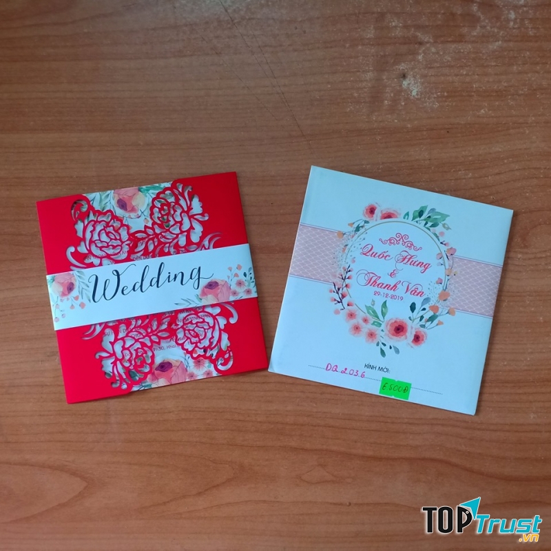 Luôn cập nhật nhiều mẫu thiếp cưới mới nhất. Thiệp cưới Mju Mju phục vụ nhiều tầng lớp giá rẻ - giá gốc có nhiều mẫu mã cho quý khách chọn lựa.