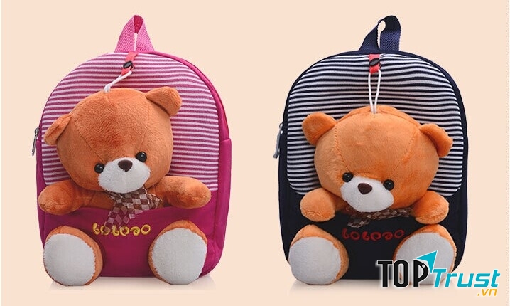 Balo gấu bông - người bạn thân thiết của bé mỗi khi đến trường.