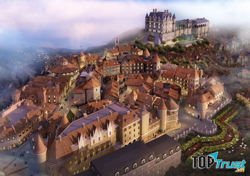 Không gian lãng mạn của khu du lịch Bà Nà