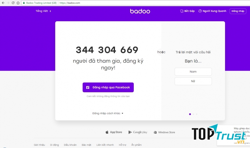 Trang hẹn hò Badoo.com nổi tiếng thế giới của Pháp