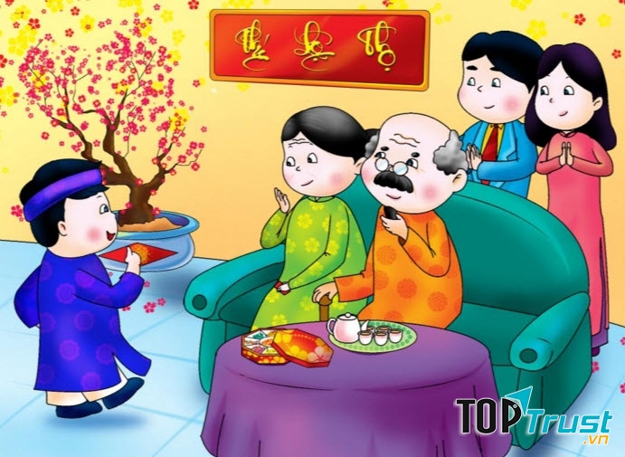 Bài thơ chúc tết cho trẻ mầm non: Bé chúc cả nhà