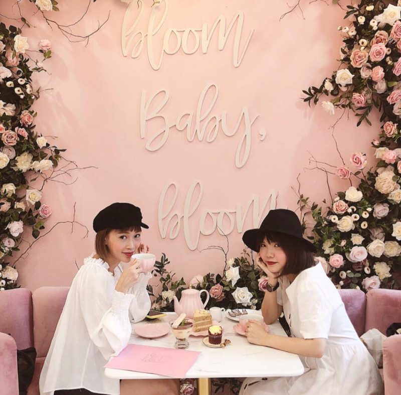 Không gian tràn ngập màu hồng và những giàn hoa tuyệt đẹp