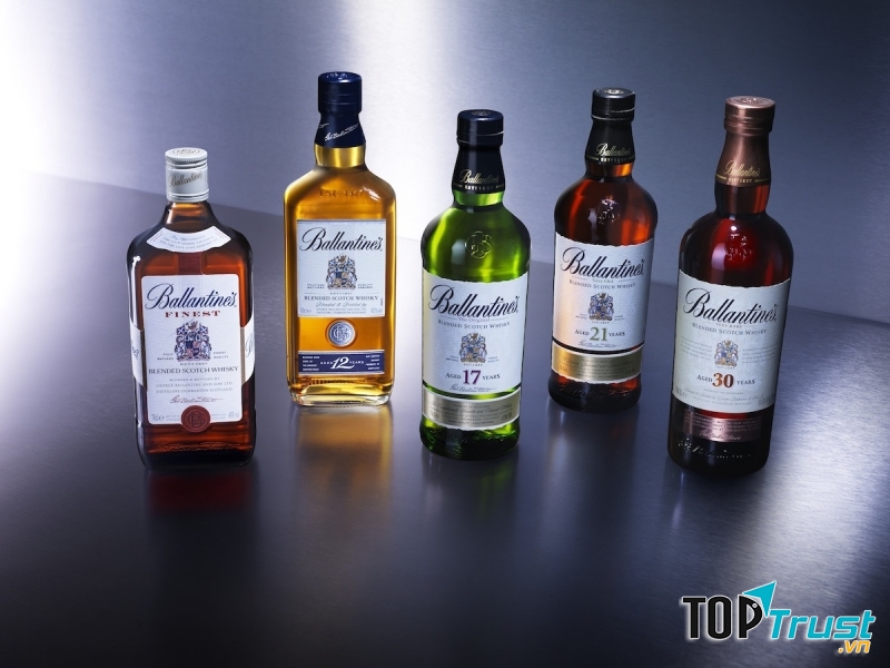 Các sản phẩm của thương hiệu Ballantines (Nguồn: Sưu tầm)