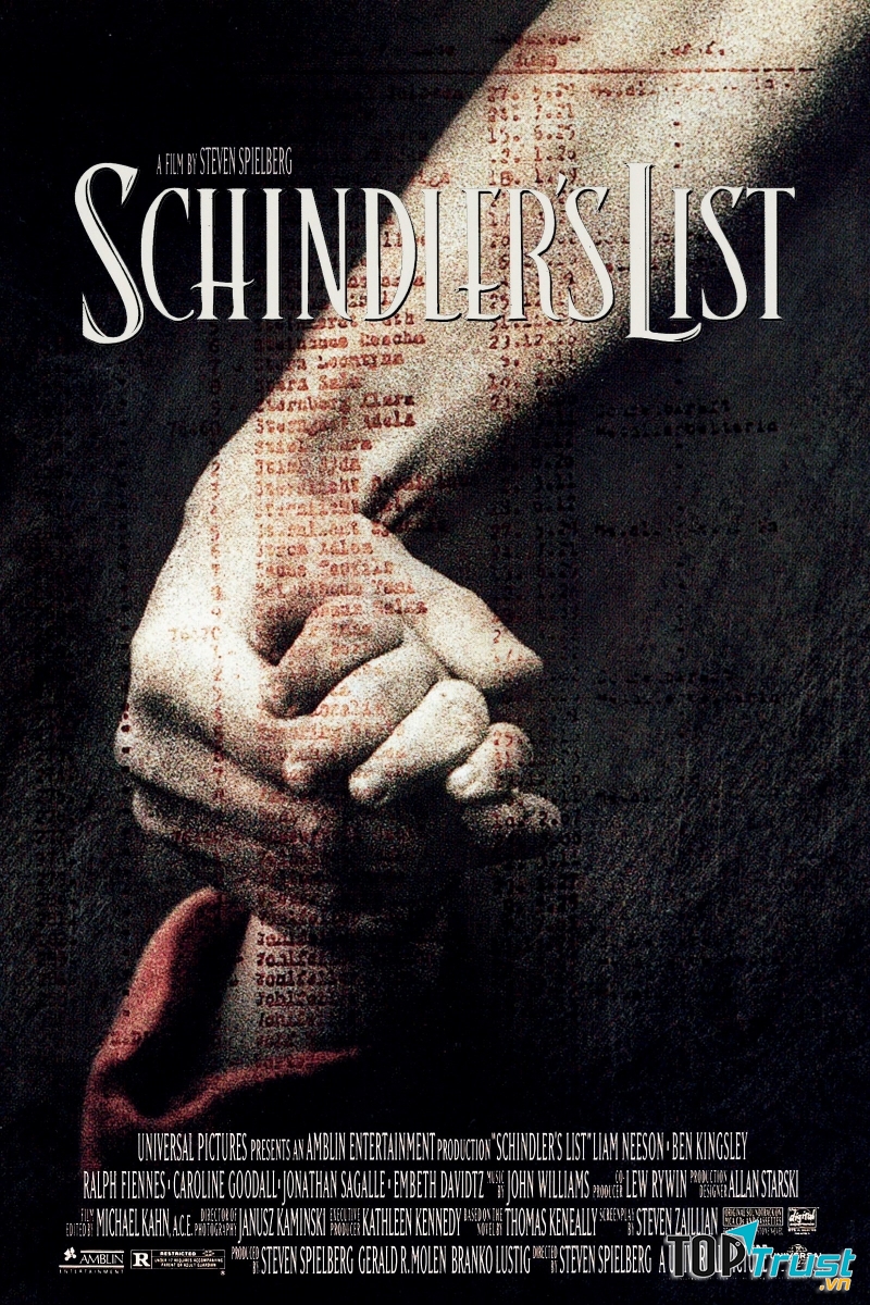 Poster phim Bản danh sách của Schindler năm 1993