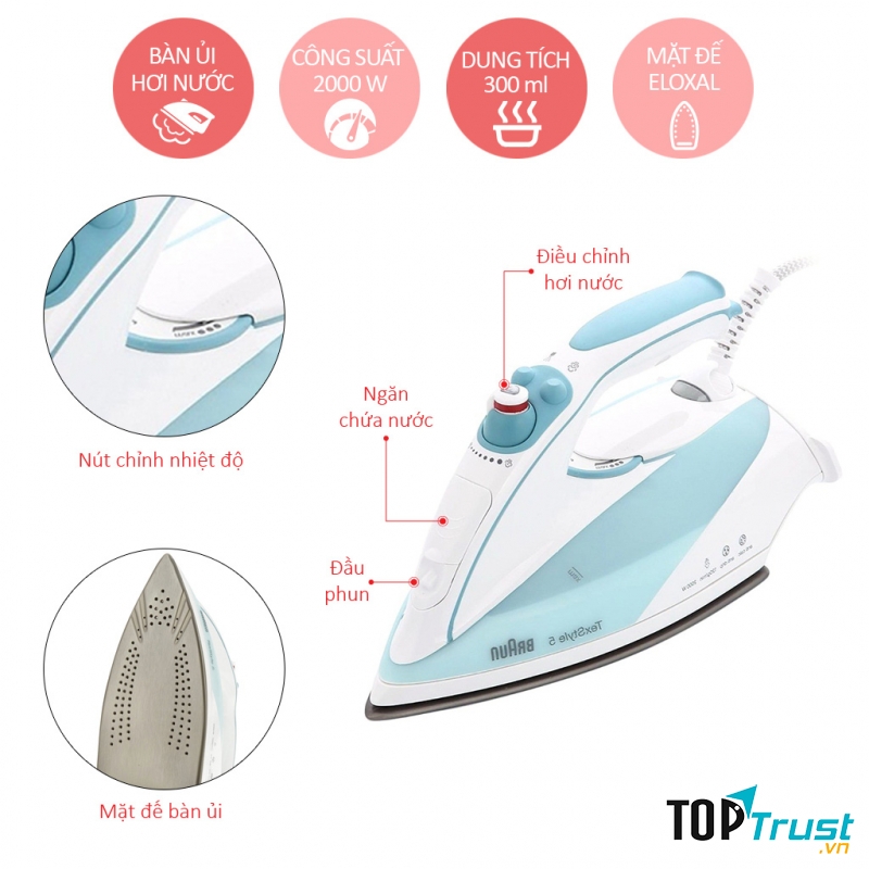 Bàn là hơi nước Braun TS 515