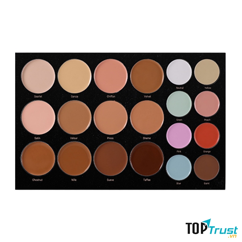 Bảng Che Khuyết Điểm Và Chỉnh Màu Chuyên Nghiệp Vacosi 20CC 20 Ô