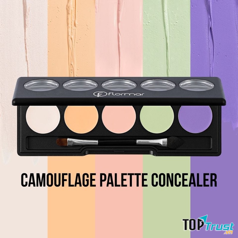 Bảng Màu Che Khuyết Điểm 5 Ô Flormar Palette Camouflage Palette Concealer