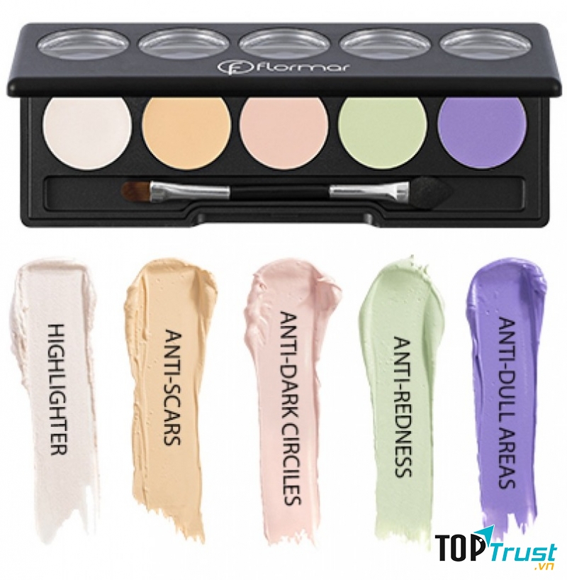 Bảng Màu Che Khuyết Điểm 5 Ô Flormar Palette Camouflage Palette Concealer
