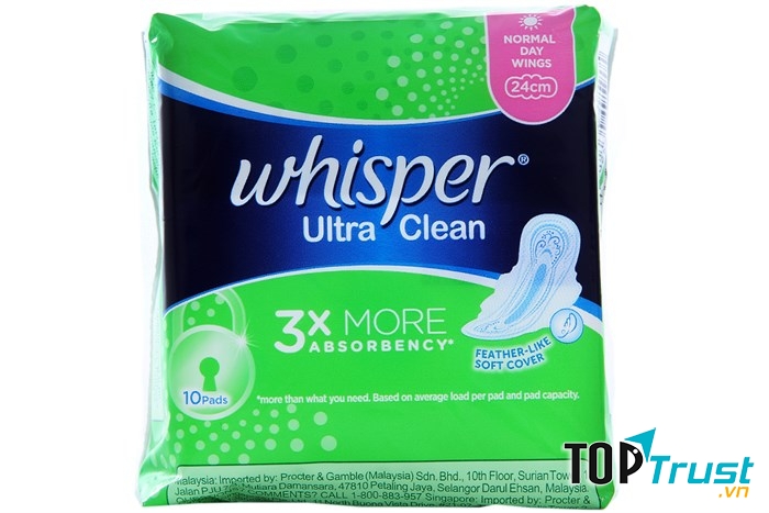 Băng vệ sinh Whisper Ultra Clean 28cm gói 5 miếng