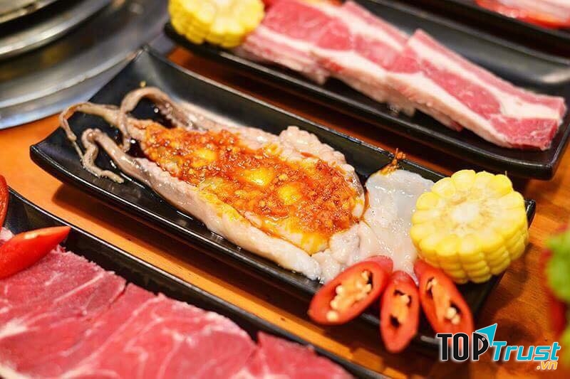 Đồ ăn trong set nướng